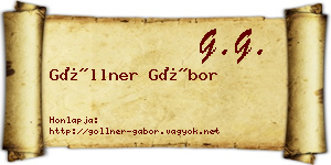 Göllner Gábor névjegykártya