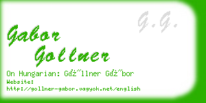 gabor gollner business card